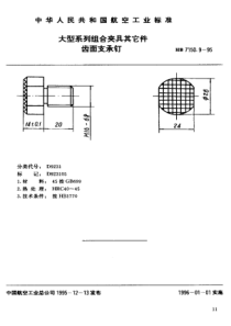 HB 7150.9-1995 大型系列组合夹具其它件 齿面支承钉