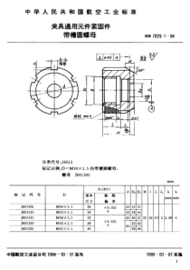 HB 7029.1-1994 夹具通用元件紧固件带槽圆螺母