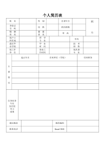 免费简历模板word版