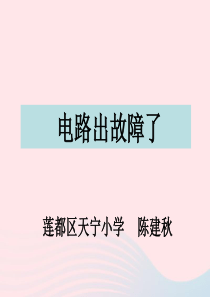 四年级科学下册 1 电 4 电路出故障了课件3 教科版