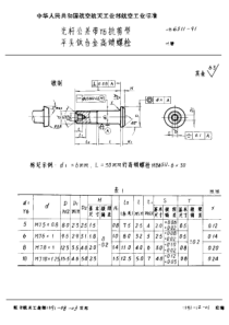 HB 6511-1991 光杆公差带r6抗剪型平头钛合金高锁螺栓