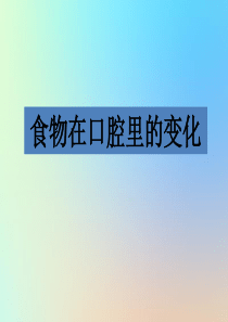 四年级科学上册 我们的身体 6食物在口腔里的变化课件 教科版