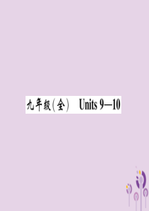 四川省南充市2019中考英语二轮复习 第一部分 教材知识梳理篇 九全 Units 9-10精讲精练课