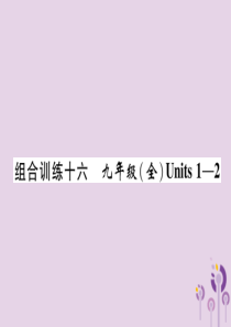 四川省南充市2019中考英语二轮复习 第一部分 教材知识梳理篇 九全 Units 1-2综合练课件 