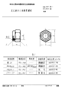 HB 5951-1986~HB 5954-1986 尼龙嵌件六角锁紧螺母