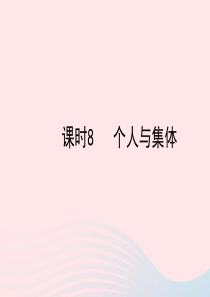 陕西省2019年中考政治总复习 第一部分 教材知识梳理 课时8 个人与集体课件