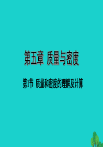 山西省2020年中考物理一轮复习 基础考点一遍过 第五章 质量与密度 第1节 质量和密度的理解及计算