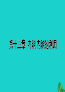 山西省2020年中考物理一轮复习 基础考点一遍过 第十三章 内能 内能的利用课件