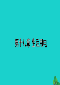 山西省2020年中考物理一轮复习 基础考点一遍过 第十八章 生活用电课件