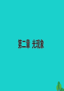 山西省2020年中考物理一轮复习 基础考点一遍过 第二章 光现象课件