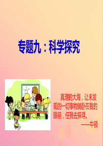 山西省2019届中考化学复习 专题九 科学探究课件