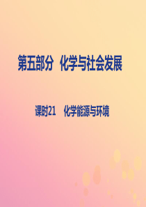 山西省2019届中考化学复习 第五部分 化学与社会发展 课时21 化学能源与环境课件