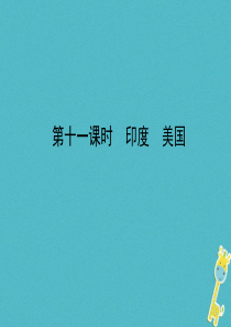 山东省枣庄市2018年中考地理 七下 第八章 第11课时 印度 美国课件