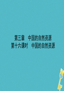 山东省枣庄市2018年中考地理 八上 第三章 第16课时 中国的自然资源课件