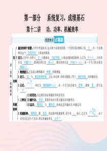 山东省青岛市2019年中考物理总复习 八下 第12讲 功、功率、机械效率课件