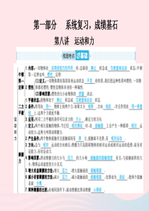 山东省青岛市2019年中考物理总复习 八下 第8讲 运动和力课件