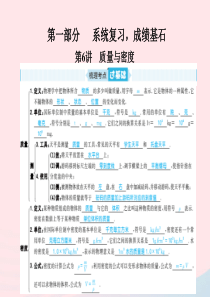 山东省青岛市2019年中考物理总复习 八上 第6讲 质量与密度课件