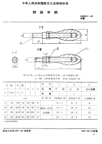 HB 3917-1987 转动手柄