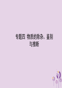 山东省济宁市2018年中考化学复习 专题四 物质的除杂、鉴别与推断课件