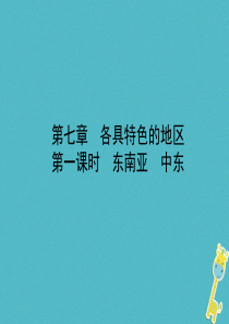 山东省济宁市2018年中考地理 第七章 各具特色的地区 第一课时 东南亚 中东复习课件