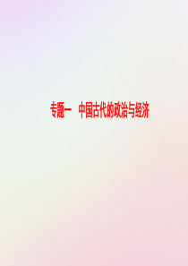 山东省济南市2019年中考历史总复习 专题一 中国古代的政治与经济课件