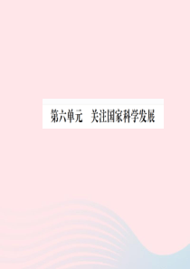 山东省德州市2019年中考道德与法治总复习 九年级 第六单元 关注国家科学发展课件