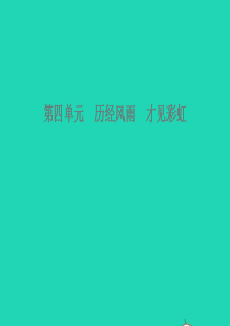 山东省德州市2019年中考道德与法治 第四单元 历经风雨 才见彩虹课件