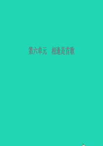 山东省德州市2019年中考道德与法治 第六单元 相逢是首歌课件