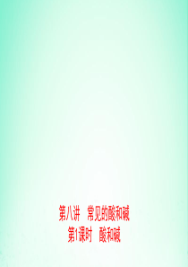 山东省2019年中考化学总复习 第八讲 常见的酸和碱 第1课时 酸和碱课件（五四制）