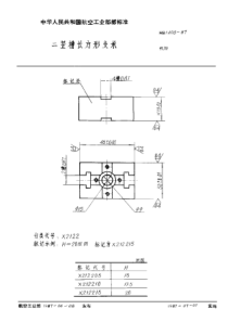 HB 1403-1987 二竖槽长方形支承