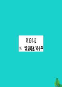 三年级语文下册 第五单元 15《超级球迷邓小平》作业课件 苏教版