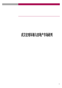 武汉宏观环境与房地产项目市调报告