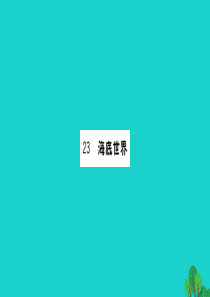 三年级语文下册 第七单元 23《海底世界》预习课件 新人教版