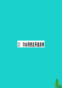 三年级语文下册 第七单元 22《你必须把这条鱼放掉》预习课件 苏教版