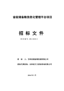 省储备粮信息化管理平台项目招标文件3改XXXX511(1)