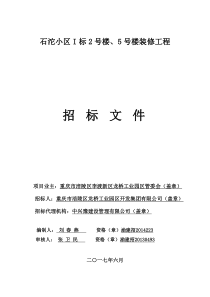 石沱小区I标2号楼、5号楼装修工程+招标文件(建委修改)