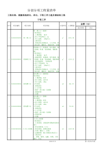 硫酸系统转化、净化、干吸工序土建及钢结构工程量清单(投标0)