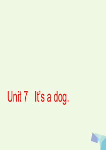 三年级英语上册 Unit 7 it’s a dog课件 湘少版