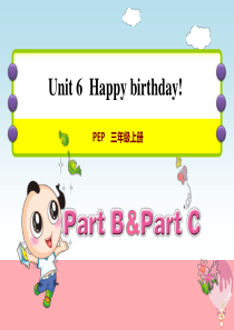 三年级英语上册 Unit 6 Happy birthday! PB Let’s learn课件 人教