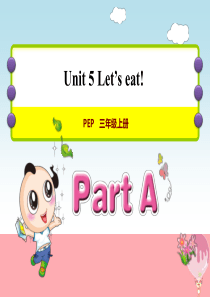 三年级英语上册 Unit 5 Let’s eat! PA Let’s learn课件 人教pep