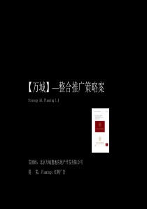 北京【万城】—整合推广策略案