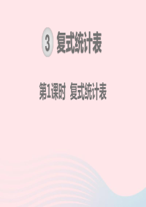 三年级数学下册 第3单元 复式统计表 第1课时 复式统计表教学课件 新人教版