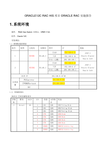 HIS系统项目ORACLE12CRAC实施报告