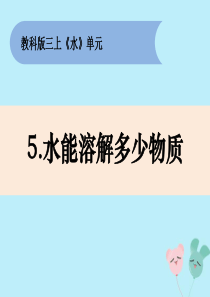 三年级科学上册 第一单元《水》5 水能溶解多少物质课件 （新版）教科版