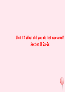 七年级英语下册 Unit 12 What did you do last weekend Perio