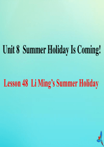 七年级英语下册 Unit 8 Summer Holiday Is Coming Lesson 48 