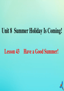 七年级英语下册 Unit 8 Summer Holiday Is Coming Lesson 43 