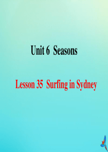 七年级英语下册 Unit 6 Seasons Lesson 35 Surfing in Sydney