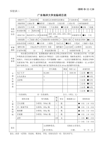 食品化学与营养学实验项目表