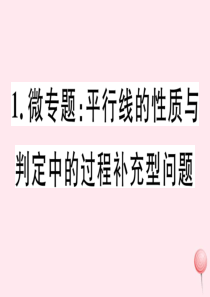 七年级数学下册 微专题 平行线的性质与判定中的过程补充型问题课件（新版）新人教版